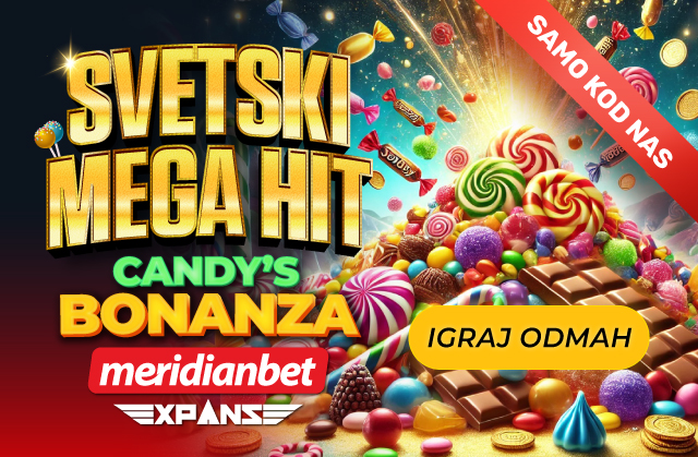 SLATKA REVOLUCIJA SAMO U MERIDIANU: ISPROBAJ SVETSKI MEGA HIT – CANDY’S BONANZA!